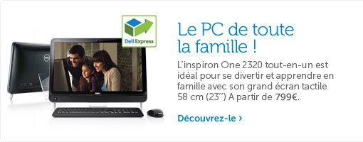 Nouveau PC de bureau Inspiron One 2320 Nouveau PC de bureau Inspiron One 2320