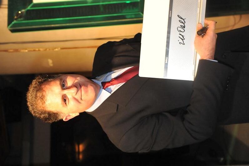Michael Dell with Adamo