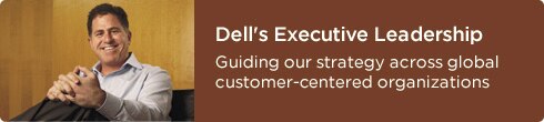 Dell Executive Banner Featuring Michael Dell 