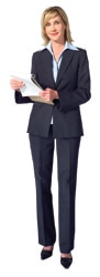 Lady with notebook