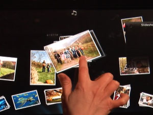 Click for video of close-up screen footage of applications and touch function