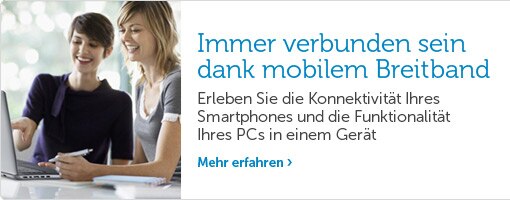 Nutzen Sie mobiles Internet mit NetReady von Dell. Volle Kostenkontrolle zu jeder Zeit.