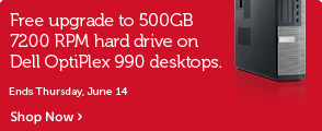 free upgrade 500gb hard drive