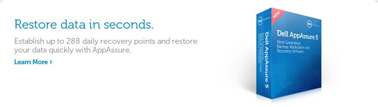 Restore data in seconds.