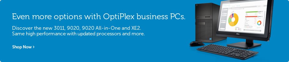 Even more options with OptiPlex business PCs. Even more options with OptiPlex business PCs.