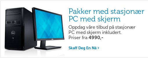 Pakke med PC + skjerm