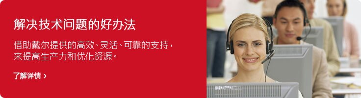 借助戴尔提供的高效、灵活、可靠的支持，来提高生产力和优化资源。