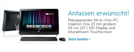 Inspiron One 23: All-In-One PC mit Touchscreen