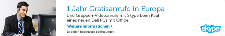 1 Jahr Gratisanrufe in Europa mit Skype™
