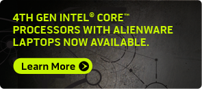 4th Gen Intel Core Processors With Alienware Laptops now available