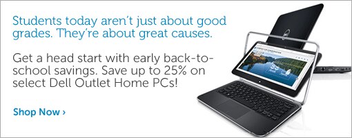 Dell Outlet Home Sale — Save 20% to 25% on Dell Outlet Home PCs!