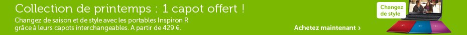 Ordinateurs portables Inspiron R avec capots interchangeables