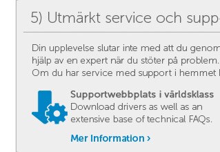 Utmärkt service och support