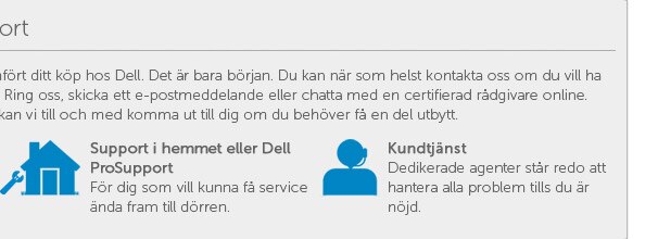 Utmärkt service och support