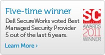 secureworks wins award five out of six years