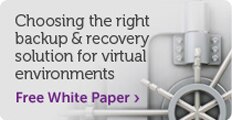 Choosing the right back up and recovery solutions for virtual environment