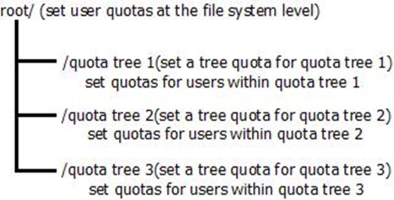shows a Quota hierarchy