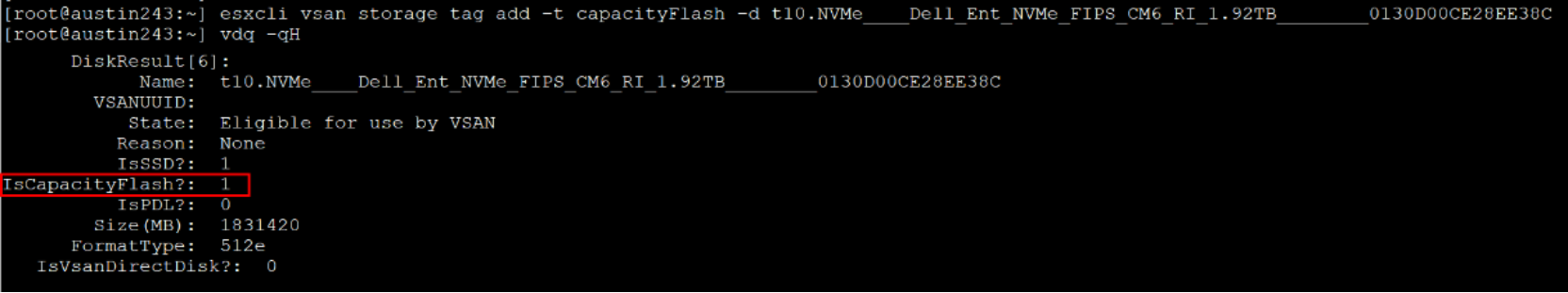 The CLI to set it for vSAN
