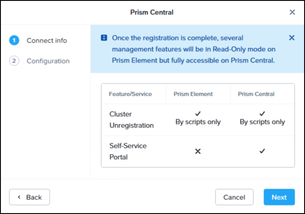 Register Prism Central step 3.
