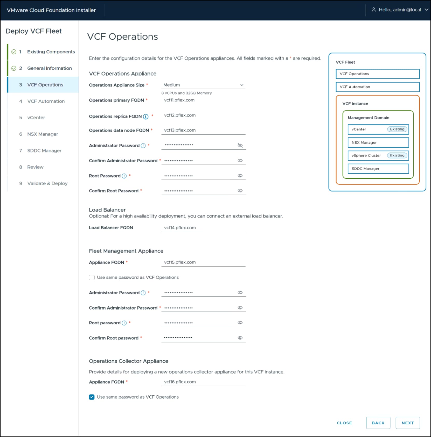 VCF Installer - VCF Operations