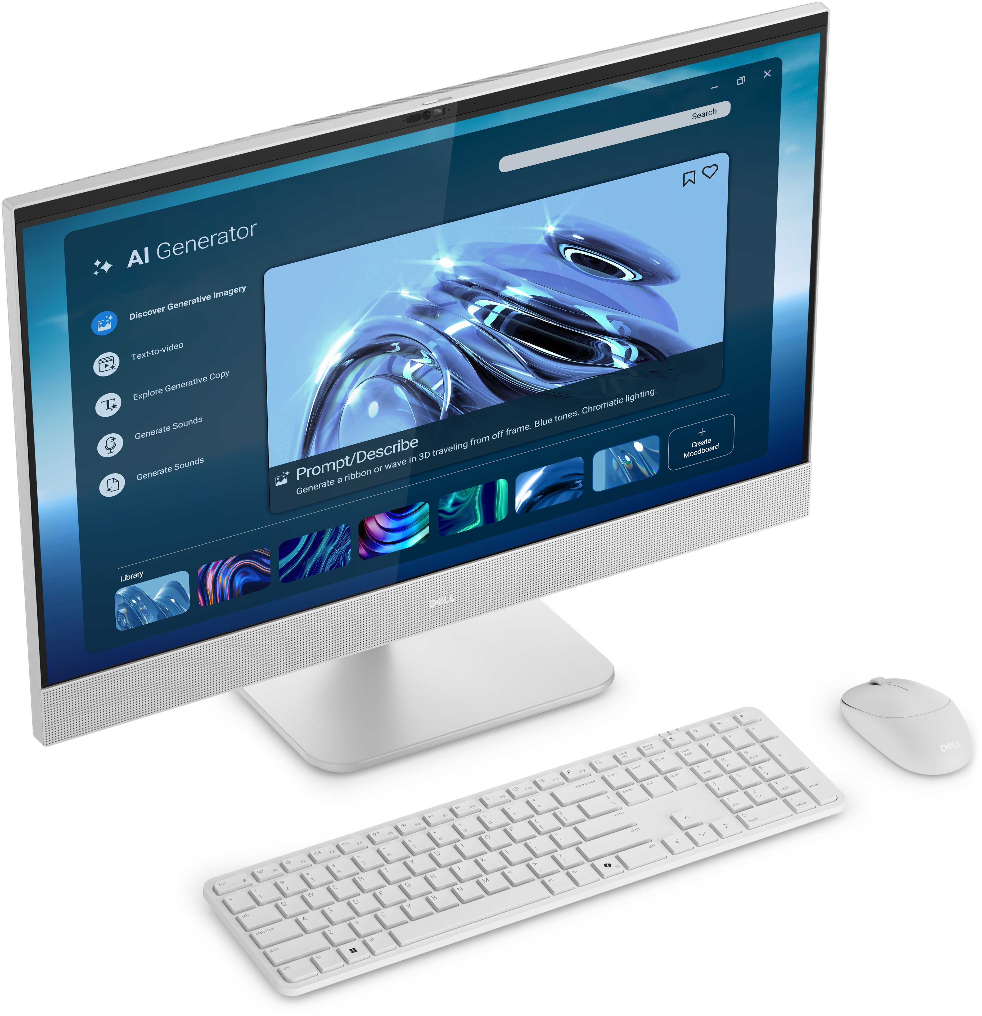 A Dell 27 All-In-One desktop computer.