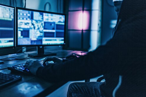 Hacker stealing information