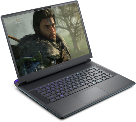 View Right facing Alienware 16 Area 51 AA16250 Gaming Laptop with motherboard 2.