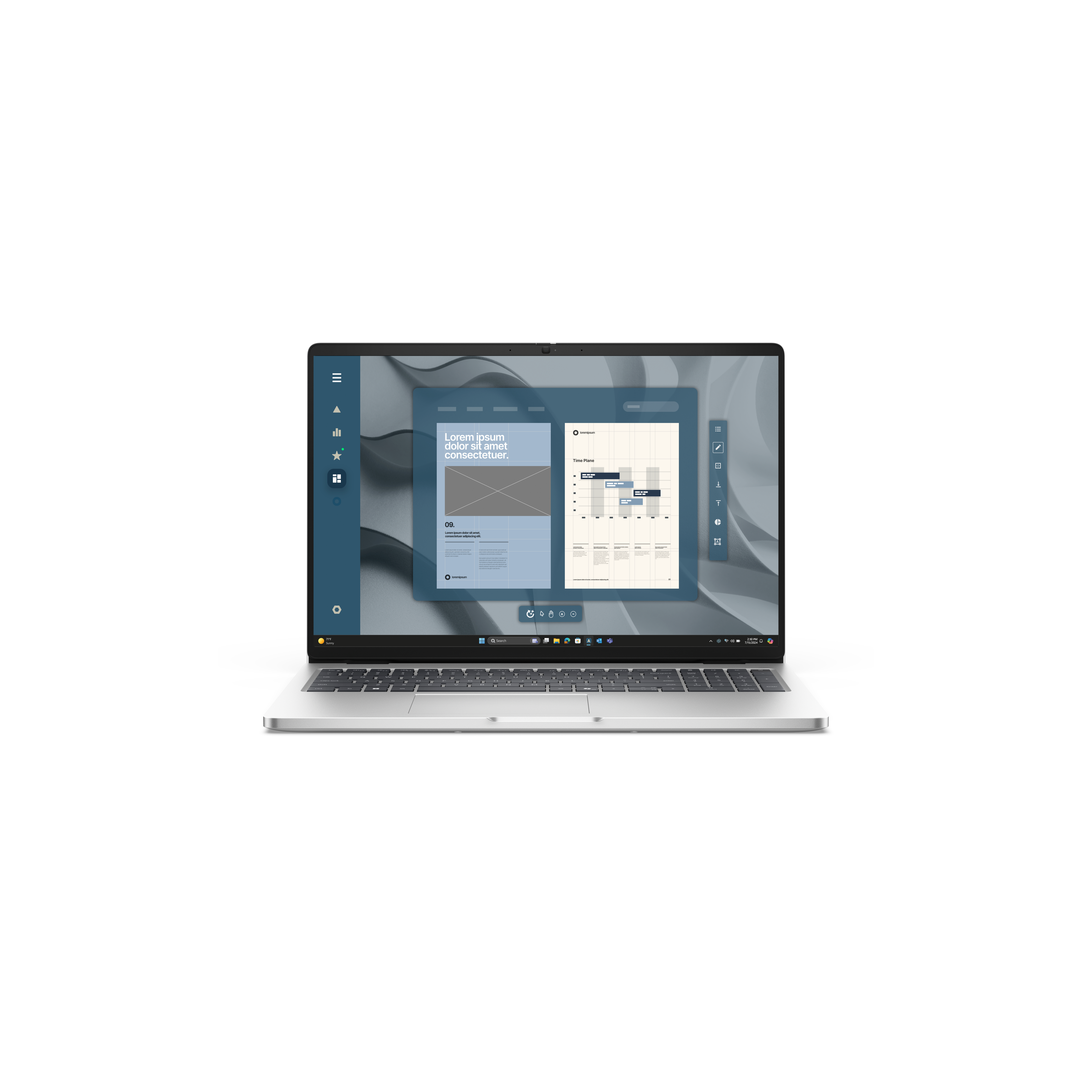Image of the Dell Pro 16 laptop with hero screenfill