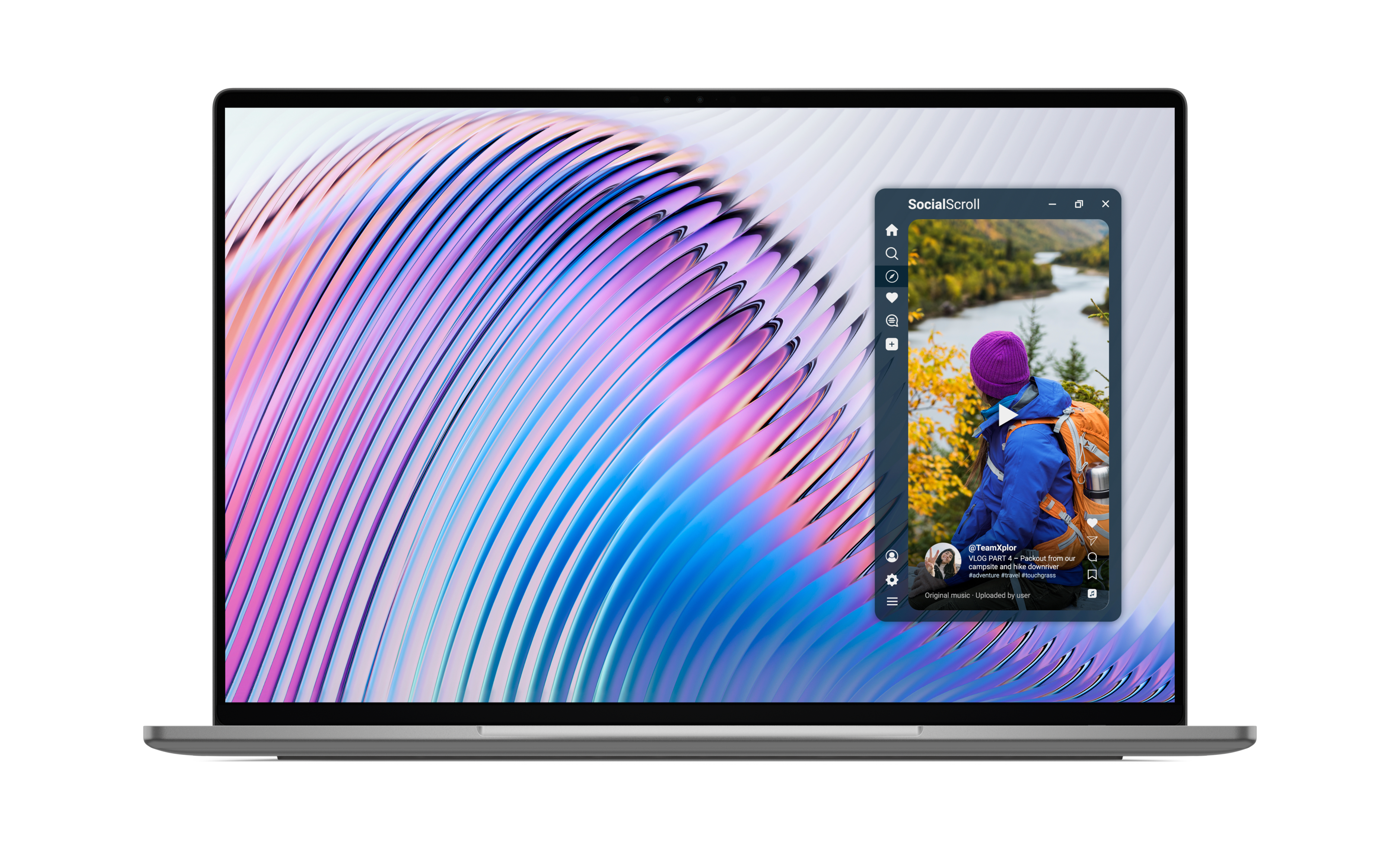 Dell XPS 13 laptop open showing 13.4-inch Infinity Edge touchscreen display with vibrant wallpaper