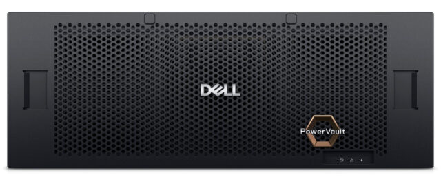 The new Dell PowerVault M2460 storage solution, frontal view.