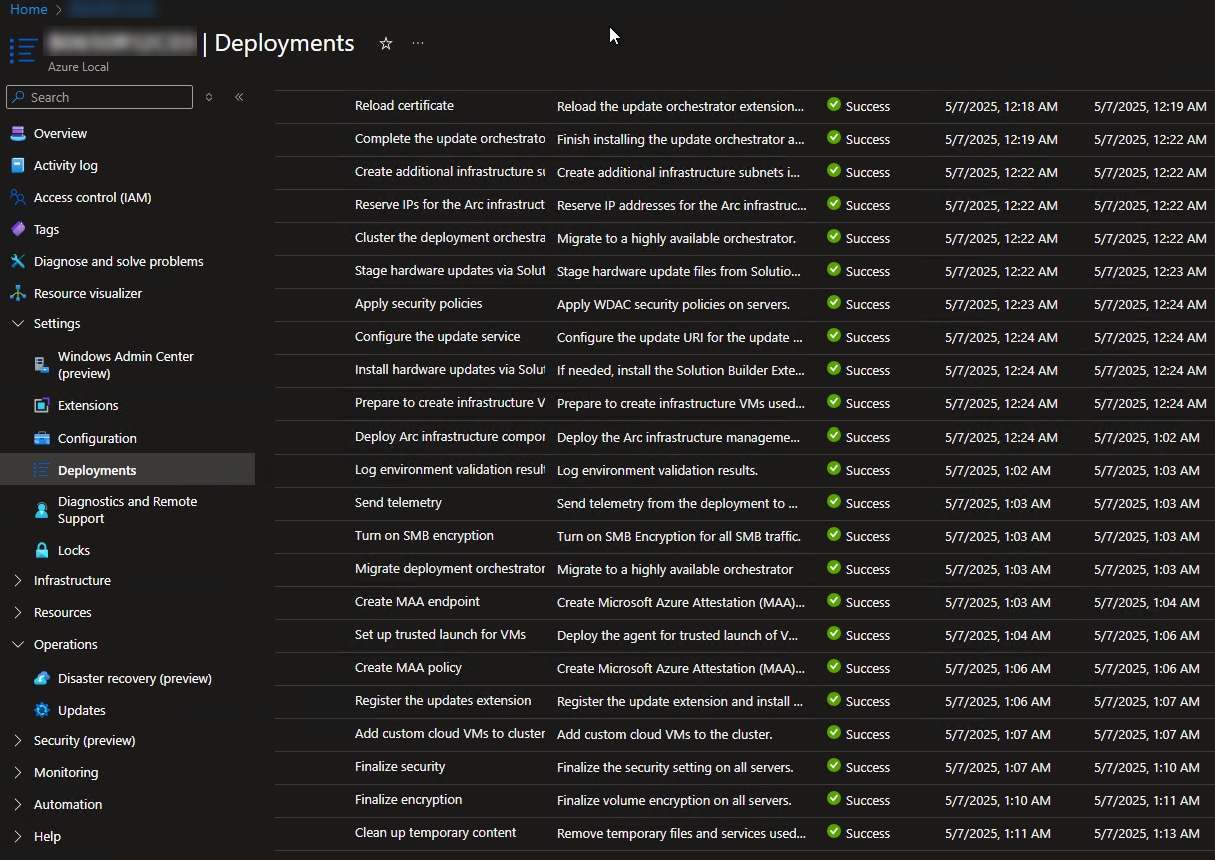 validation of deployment of an instance when all tasks have a success status