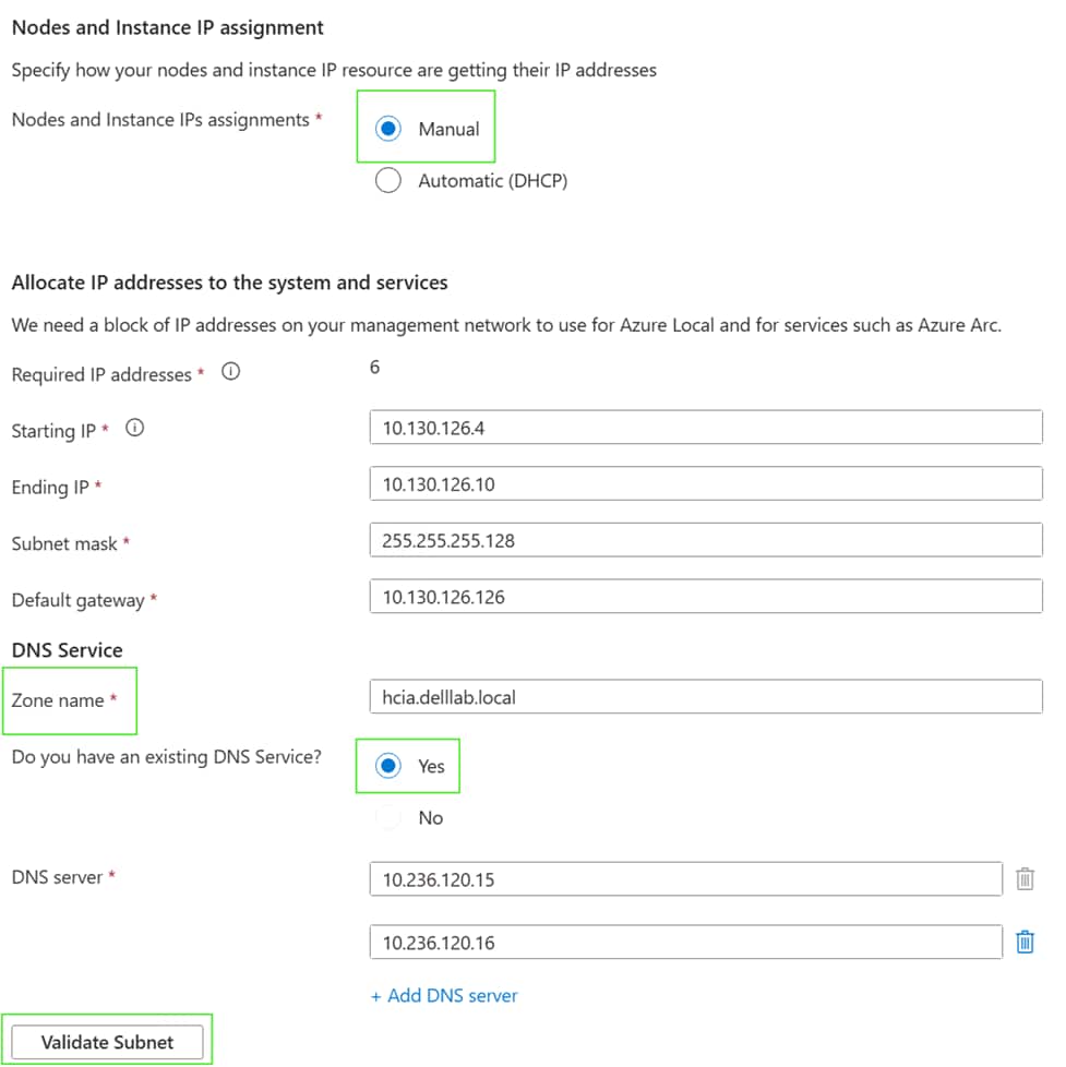 Allocate IP addresses