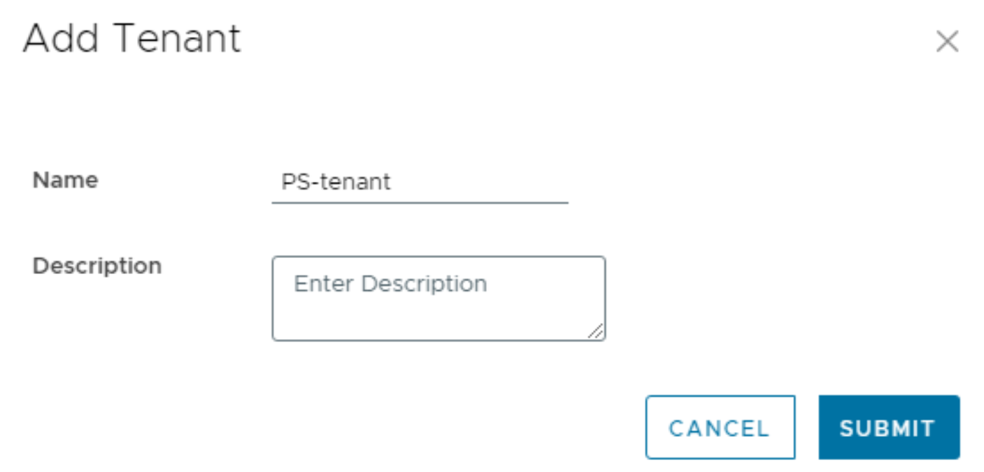 This figure shows a screenshot of the Add Tenant dialog box.