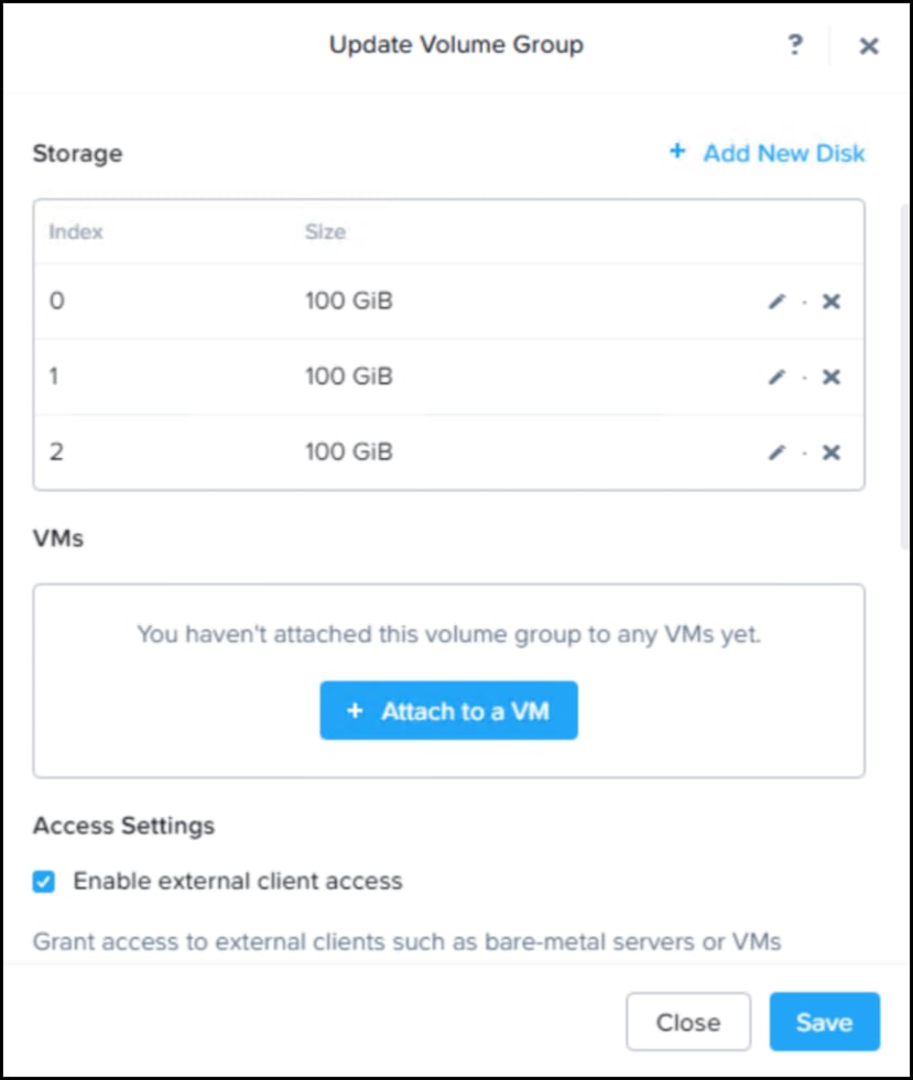 Add disks to volume group
