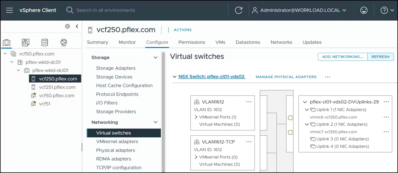 NVMe/TCP distributed port group - find uplink NIC association
