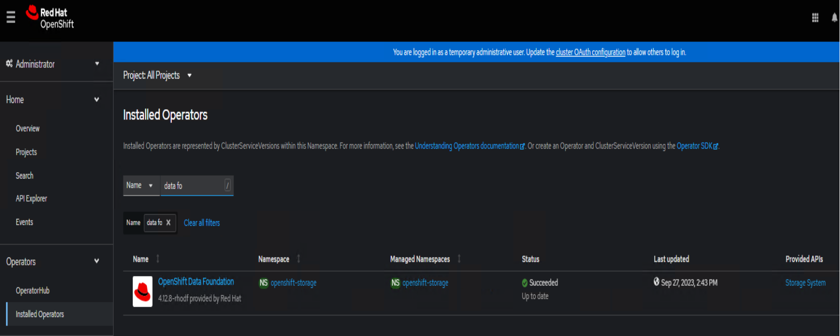 This is a screenshot of the RHODF operator