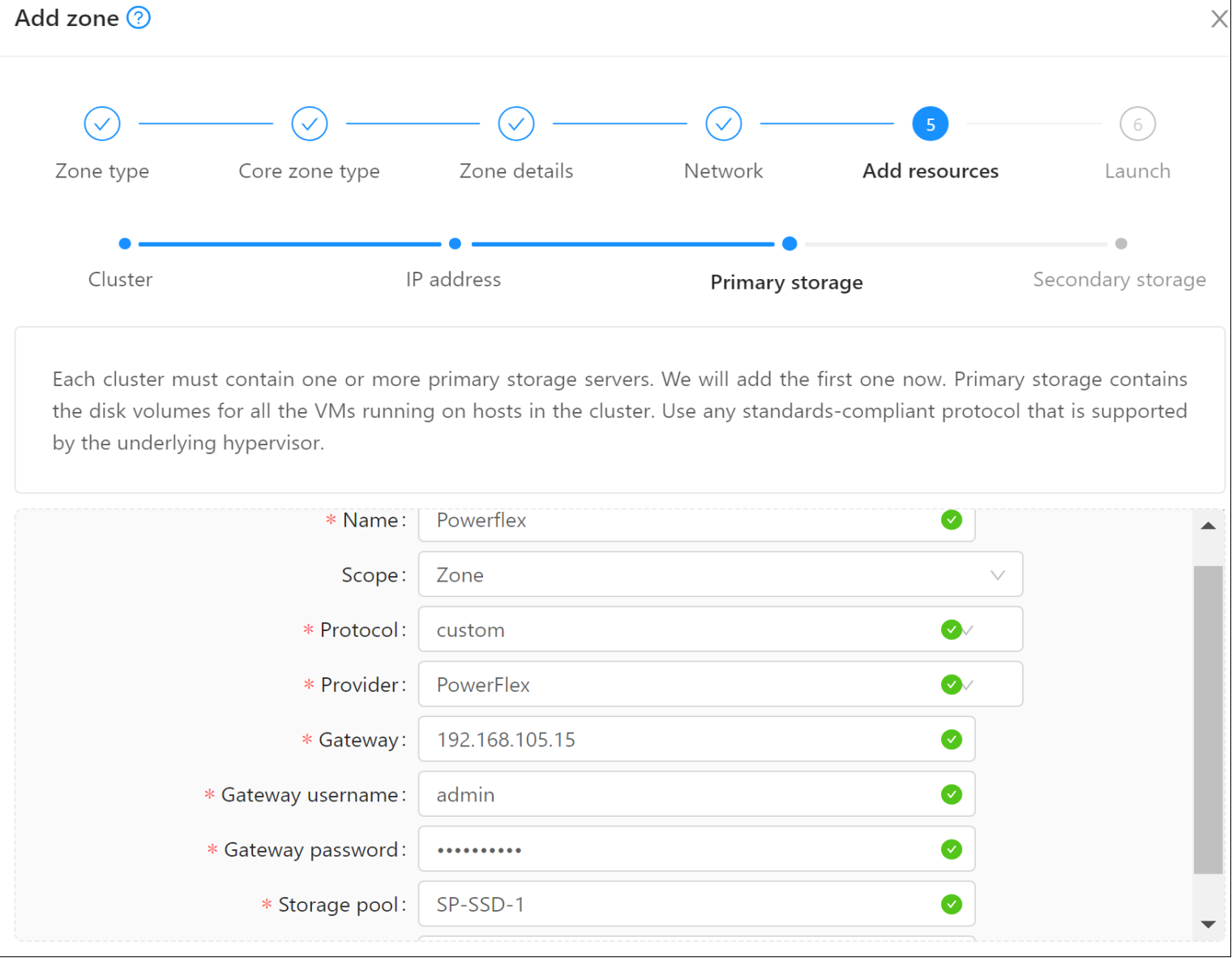 This figure shows the primary storage details.