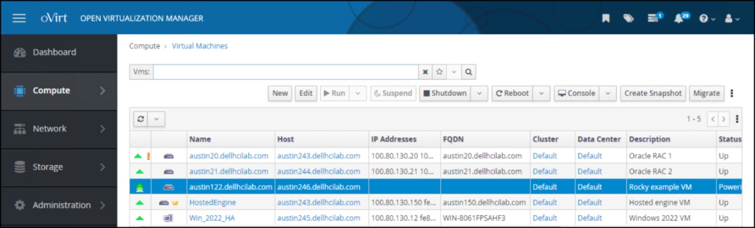 A screenshot showing step 6 of creating an OVM VM.