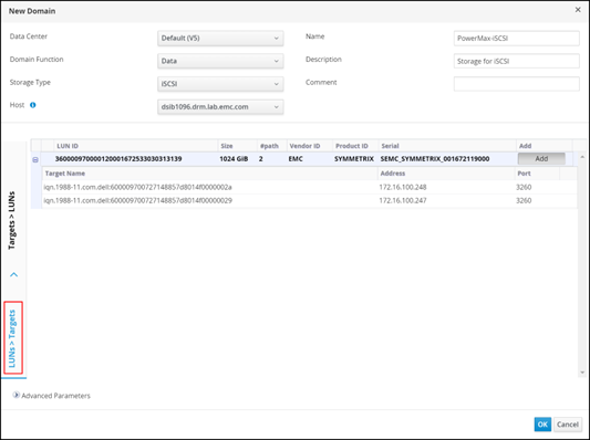  iSCSI storage domain