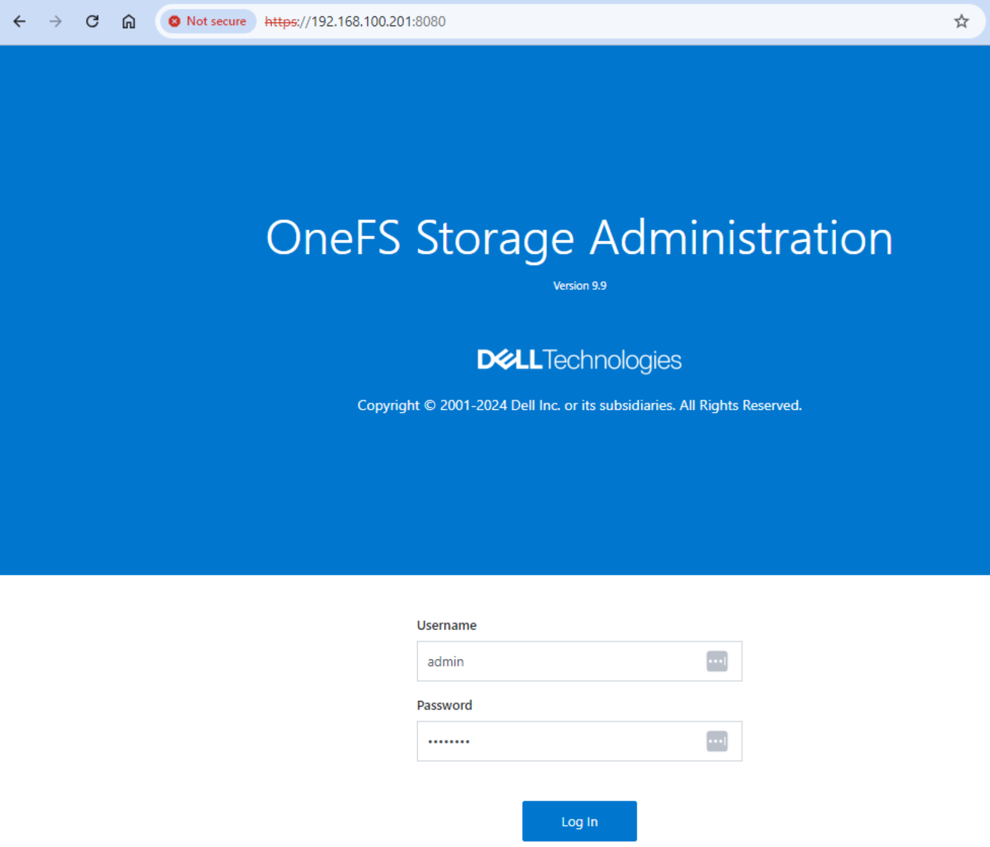 This figure shows a screenshot of the OneFS Storage Administration web UI.