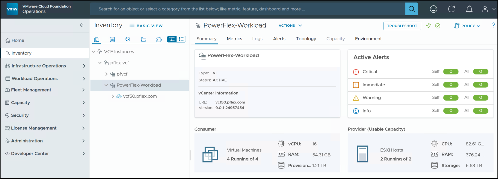 New workload domain in VCF Operations