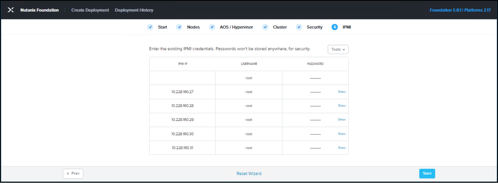 Screenshot of Nutanix Foundation IPMI page.
