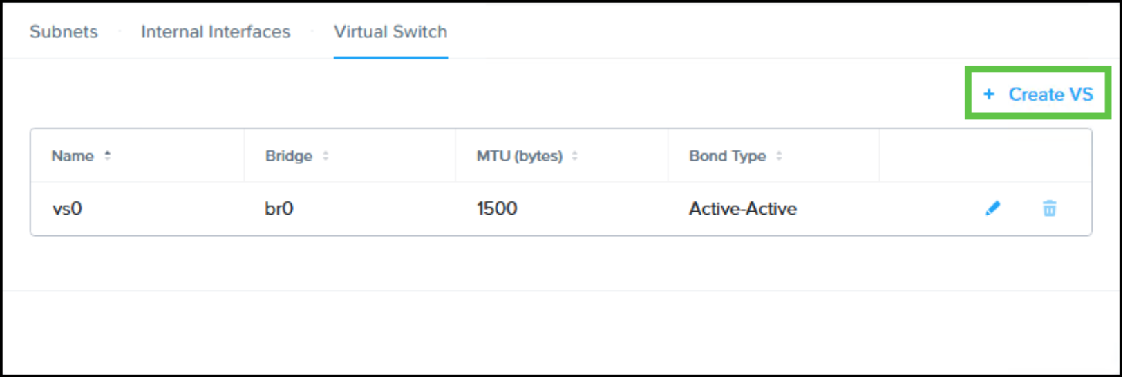 Screenshot of Prism Element UI Create Virtual Switch.