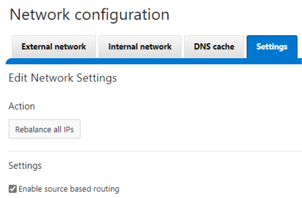 A figure illustrating the OneFS WebUI Network Setting tab.