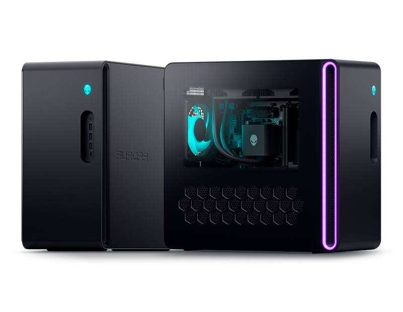 Dell Alienware Aurora ACT1250 gaming desktop, codename Bastion MLK. Shown with 240mm liquid cooling.