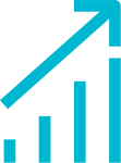 Chart with upworard arrow