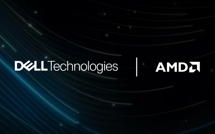 Dell and AMD logos