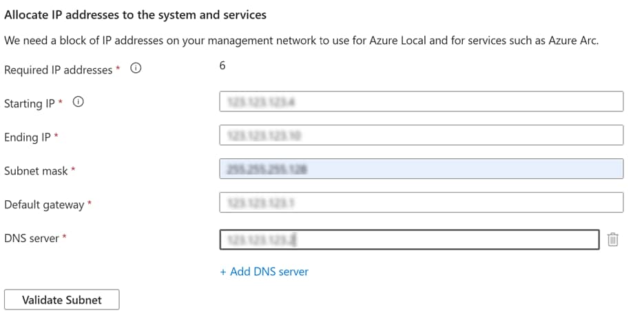 Allocate IP addresses
