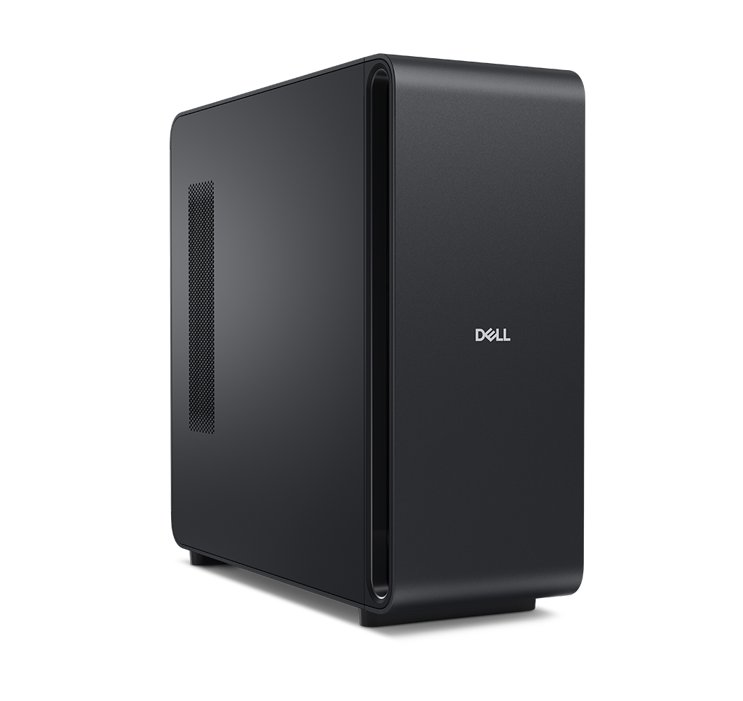Right-facing Dell Pro Precision with GB300 workstation tower standing vertically