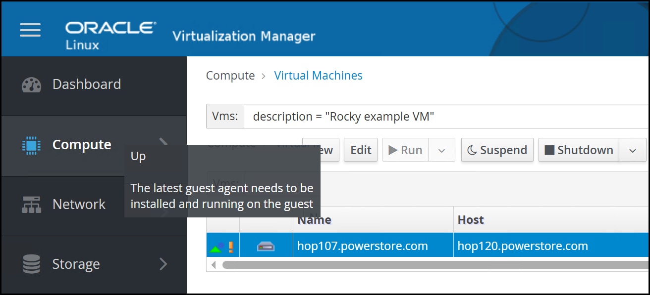 A screenshot of the Guest agent warning